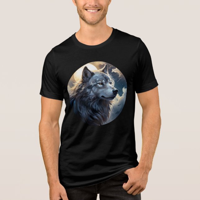 Moonlit Wolf – Tranquil Night Animal Art (Frente)