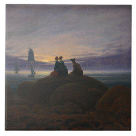 Moonrise pelo mar (por Caspar David Friedrich)