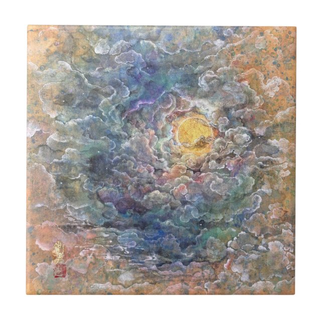 Moon's Journey Through Ethereal Clouds (Frente)