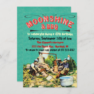 Moonshine e Convites de festas de CHURRASCO