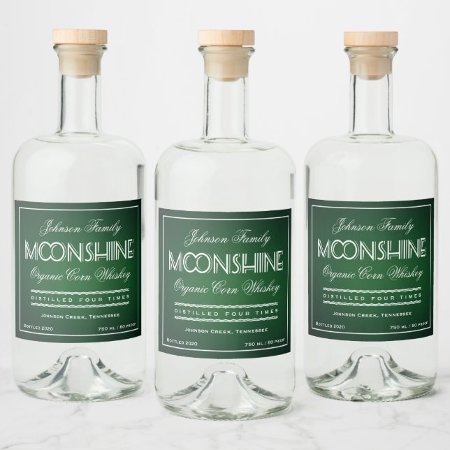 Moonshine Emerald Green e White (Garrafas)