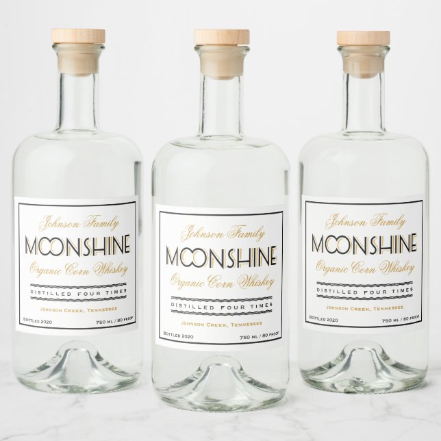 Moonshine Whiskey Black e Ouro (Garrafas)