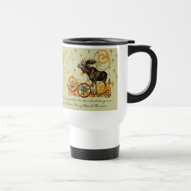 Moose Caneca de cerveja-Walden, Henry David Thorea (Direita)