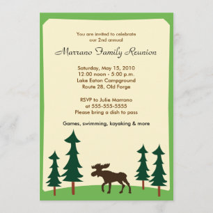MOOSE Convite de festas Adirondack Lodge 5x7
