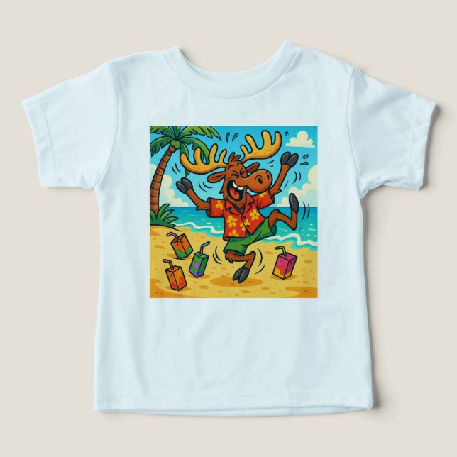 Moose+Juice = Loose –Energetic Summer Tee for Kids (Design frontal)
