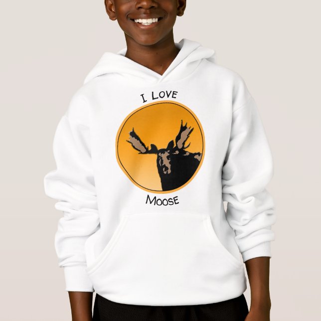 Moose no Sunset - Arte original sobre a vida selva (Frente)