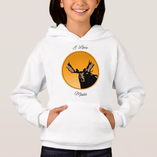 Moose no Sunset - Arte original sobre a vida selva (Frente)