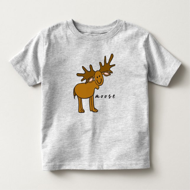 Moose Toddler T-Shirt ou Top (com base) (Frente)
