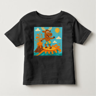 Moosecano Splash! - Kids De Camisa Surf De Volcano