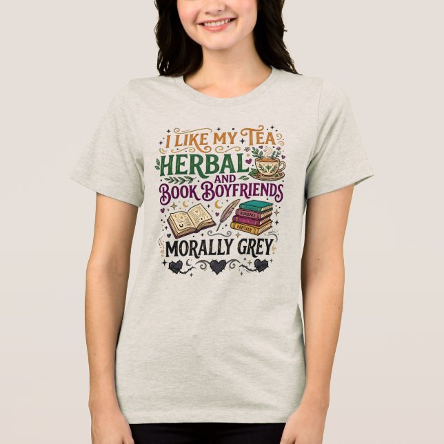 Morally Grey Book Boyfriend Herbal Tea Cozy Reader (Frente)