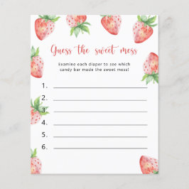 Morango - Adivinha o jogo da bagunça doce