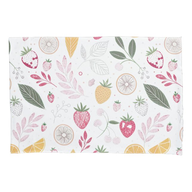 Morango Fruta de Citrus Pillowcase (Frente)