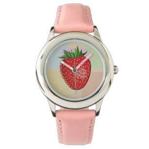 Morango - Relógio de designer feminino