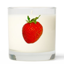 Morango Vermelho Verde Delicioso Vela Car Centilad
