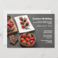 Morangos Cobertos com Chocolate Convite