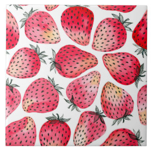 Morangos, cor da água e tinta