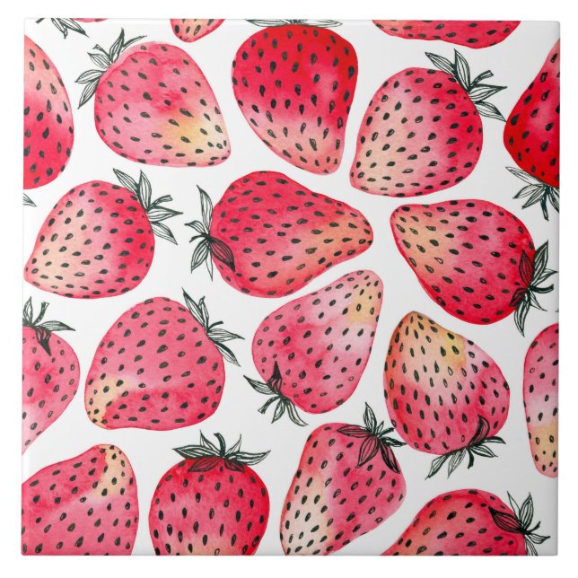 Morangos, cor da água e tinta (Frente)