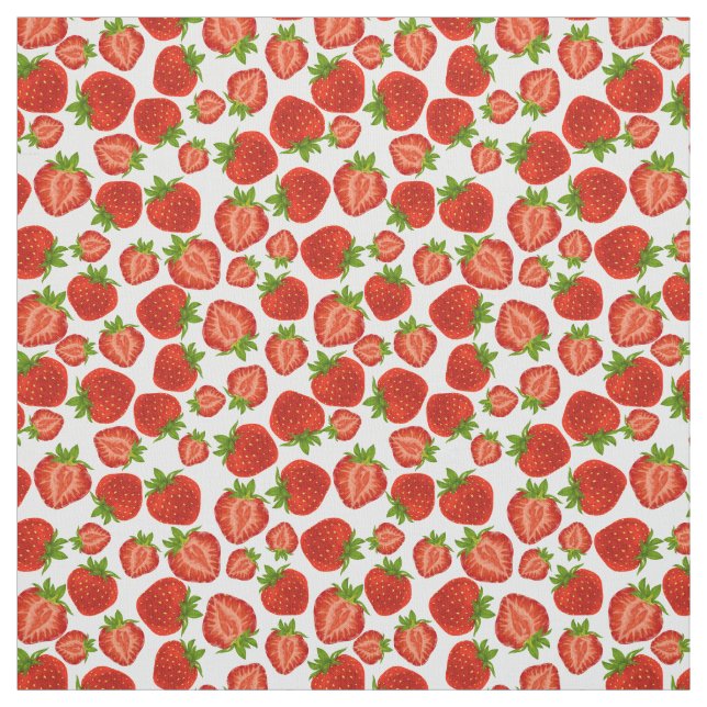 Morangos Diversão Verão Morango Tecido (Modelo)