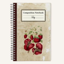 Morangos em um Antigo Papel Personalizado Comp