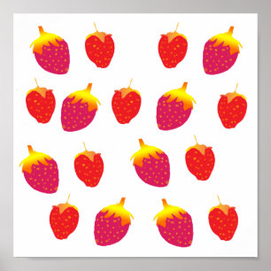 Morangos Vetor Poster