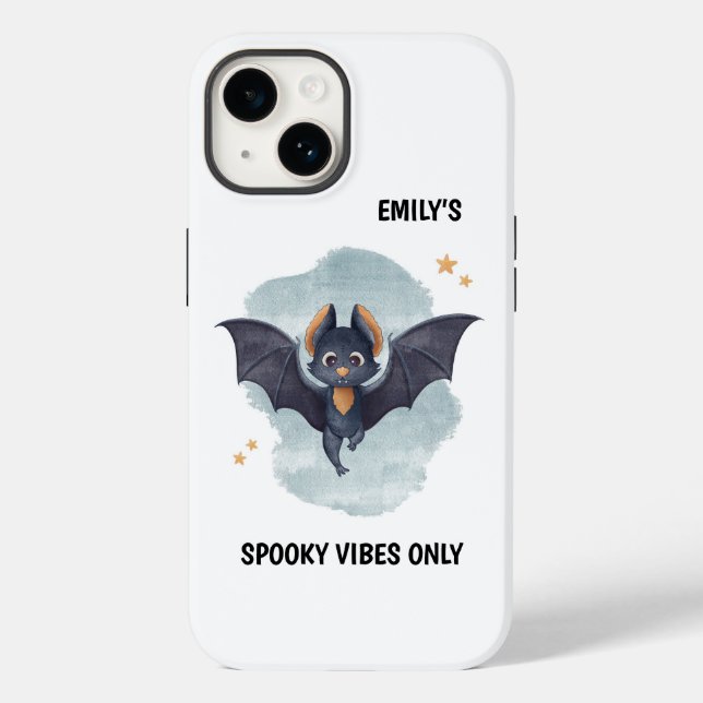 Morcego Fofo Nome Personalizado Halloween Vibraçõe (Verso)