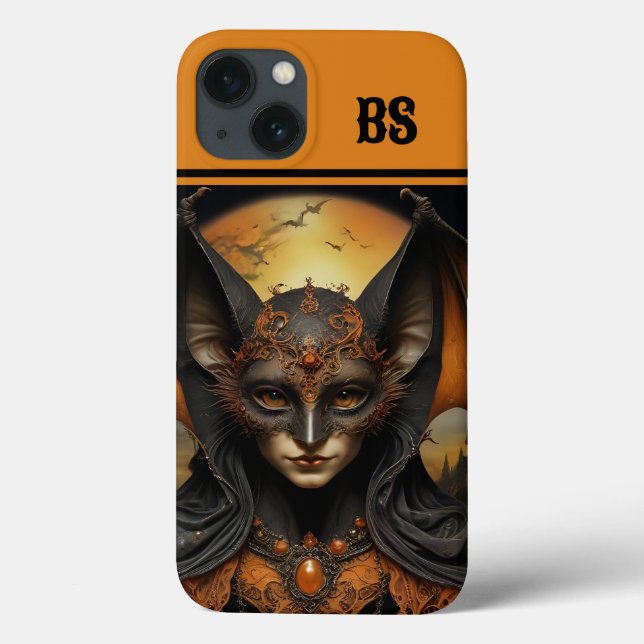 morcego negro e alaranjado (Verso)