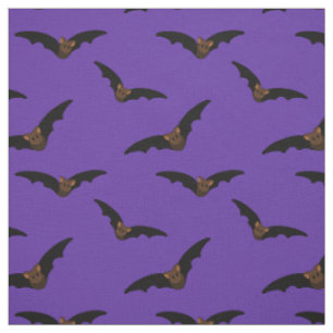 morcegos bonitos - padrão em tecido roxo