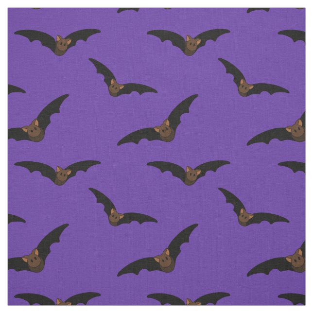 morcegos bonitos - padrão em tecido roxo (Modelo)