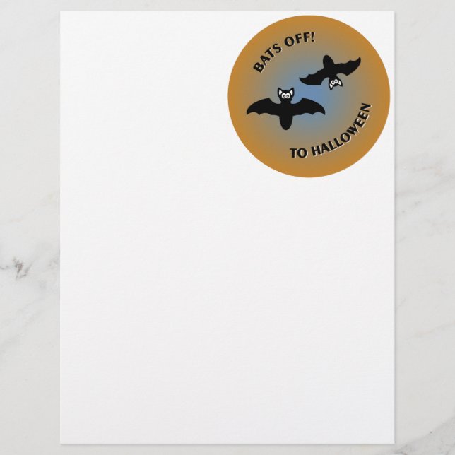 Morcegos de Halloween Laranja Azul (Frente)