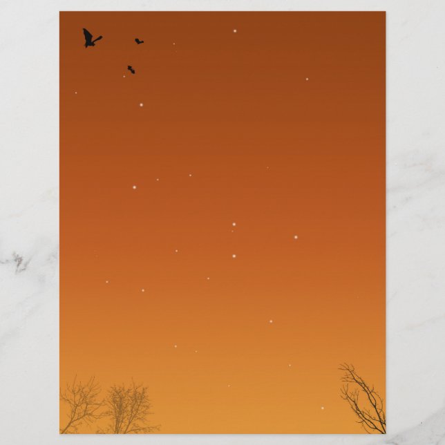 Morcegos e Árvores de Halloween (Frente)