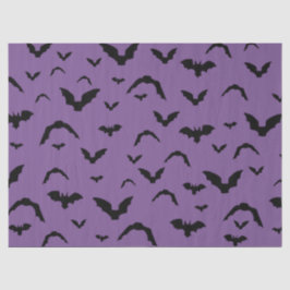 Morcegos Voadores em Papel de Seda Roxo