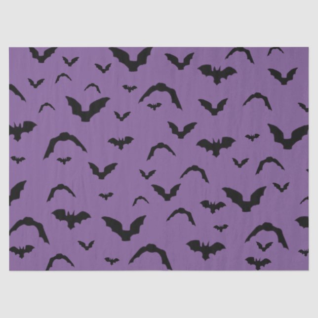 Morcegos Voadores em Papel de Seda Roxo (Frente )