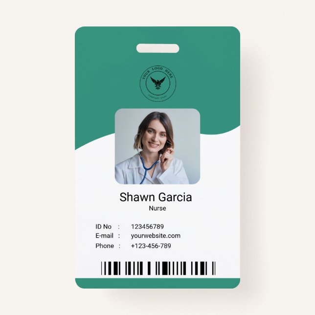 Mordern - Crachá simples de identificação médica (Frente)