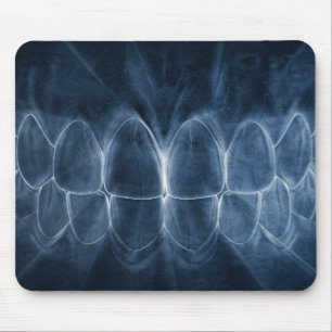 Mordida azul Mousepad dos dentes do dentista