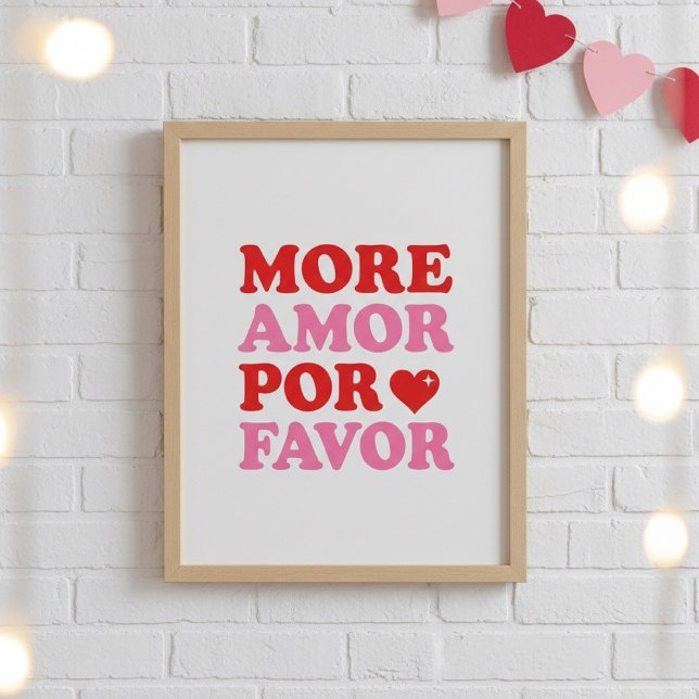More Amor Por Favor Poster – Cute Valentine Love (Criador carregado)