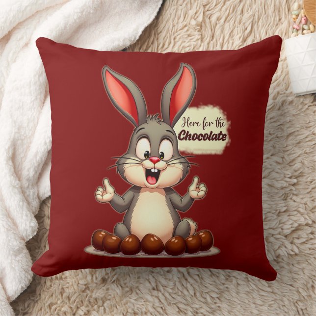 More Chocolate – Funny Easter Bunny - almofada (Cobertor)