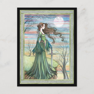 Morgan Le Fay Arte Fantasia Cartão Postal
