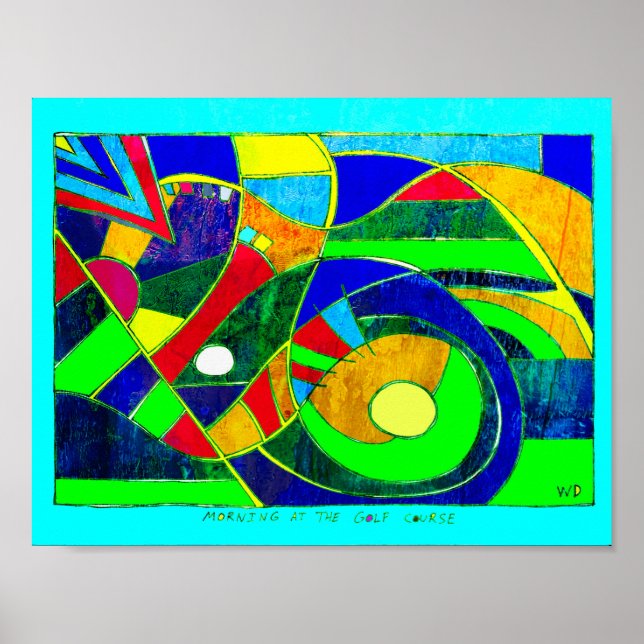 Morning at the Golf Course 11 x 8.5 poster (Frente)