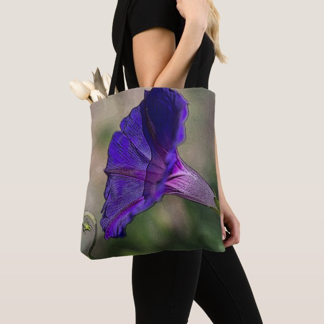 Morning Glory Tote Bag - Flor Fashion Bag (Close Up)