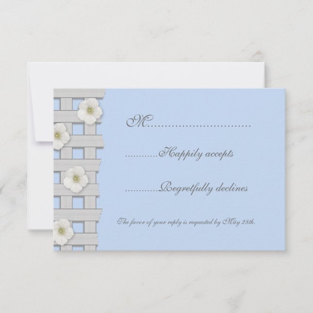 Morning Glory Trellis Wedding RSVP (Frente)
