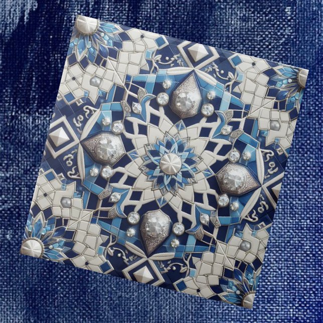 Moroccan Mediterranean Faux Diamond Tile Pattern (Criador carregado)