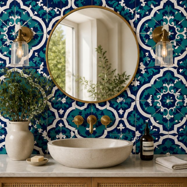 Moroccan Oasis Mosaic for Luxury Mediterranean  (Criador carregado)