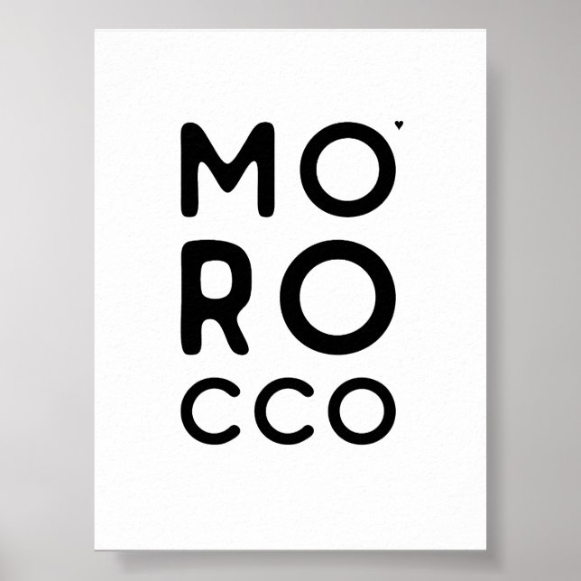 Morocco - minimalistic typography poster (Frente)
