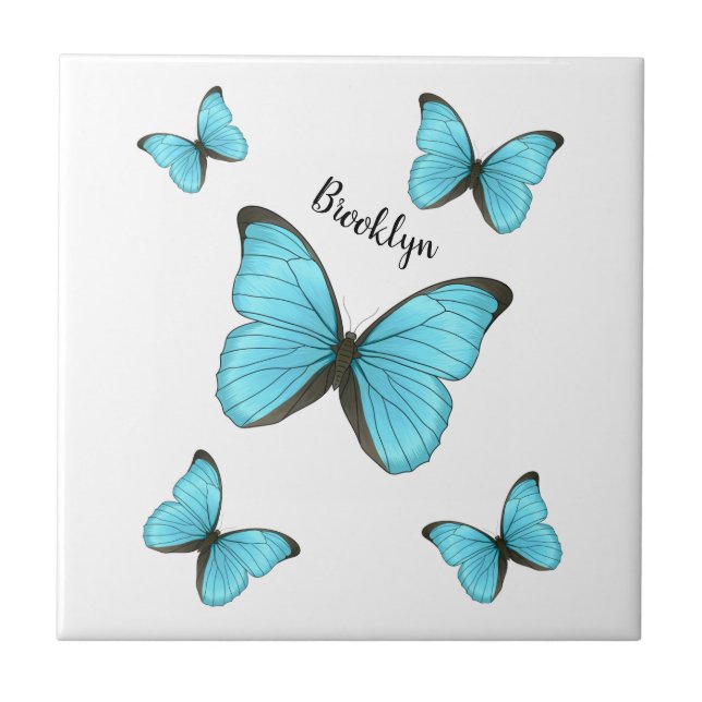 Morpho butterflies cartoon illustration (Frente)