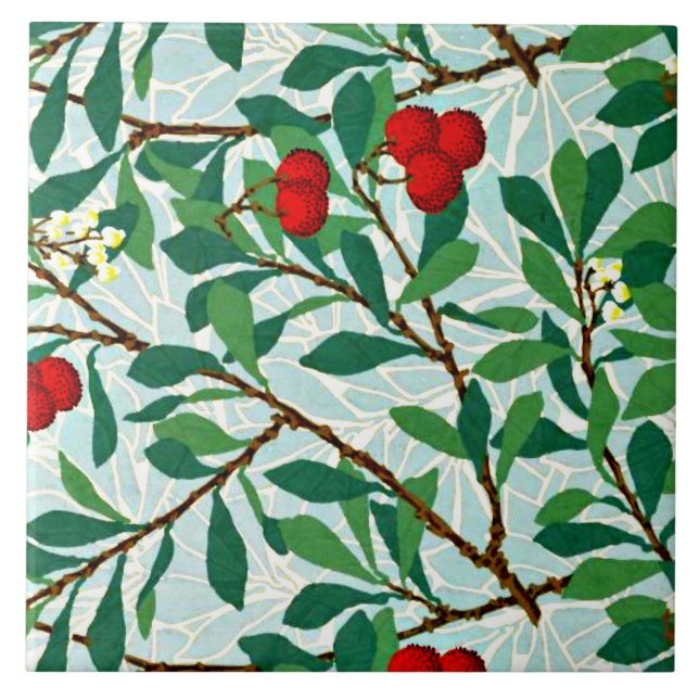 Morris - Arbatus, vermelho de baga, padrão famoso (Frente)