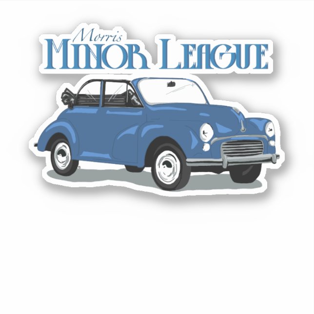 Morris Minor - Liga Menor - adesivo clássico para  (Frente)