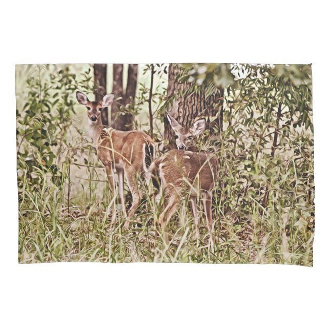 Morro de Veado Selvagem Escondida em Travesseiros  (Frente)