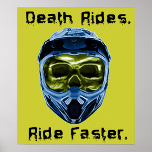 Morte Anda De Moto Motocross Poster