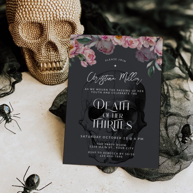 Morte De Seu Convite aniversário de 40 anos De 30  (RIP Thirties 40th Birthday Invite)