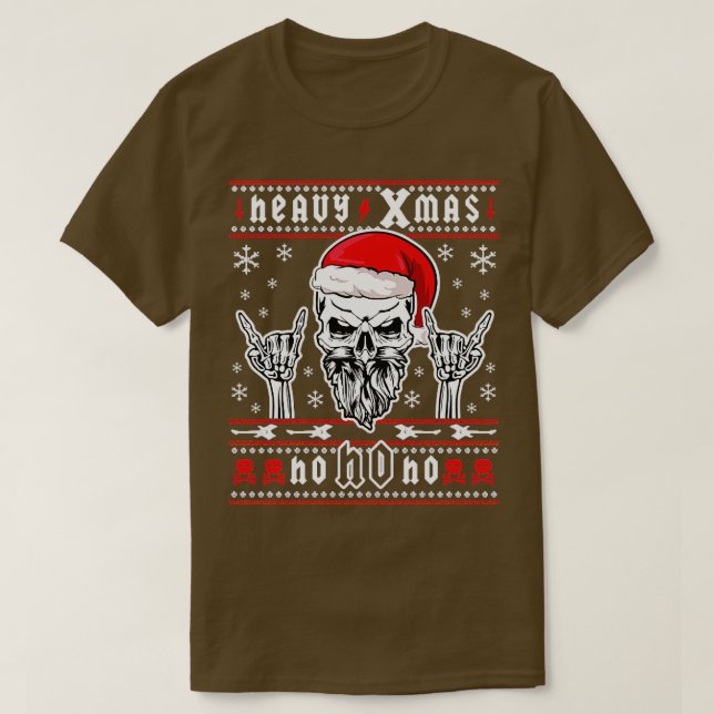 Morte de suéter feio de Natal de Metal Pesado (Frente do Design)